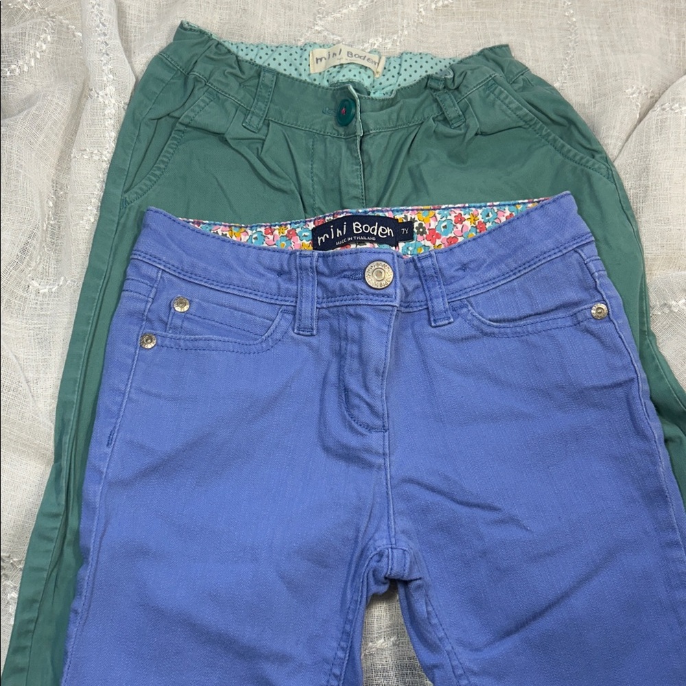 Mini Boden bundle of 2 pairs of pants 7y